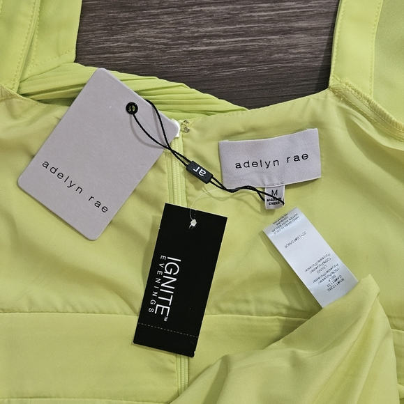 NWT ADELYN RAE Green Bodice Cocktail Midi Dress sz M - Picture 12 of 12